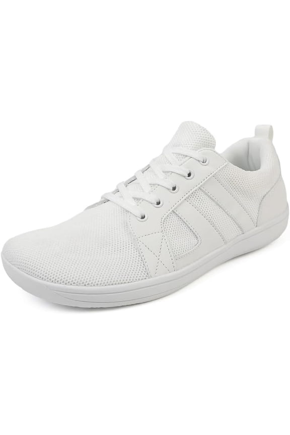 Unisex Wide Toe Box Barefoot Shoes Mesh Breathable Zero Drop Walking Sneakers for Tennis Running Workout Gym Jogging