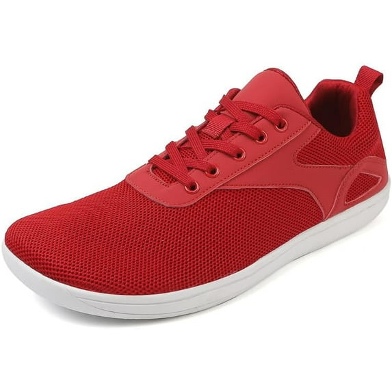 Unisex Wide Toe Box Barefoot Shoes Mesh Breathable Zero Drop Walking Sneakers for Tennis Running Workout Gym Jogging
