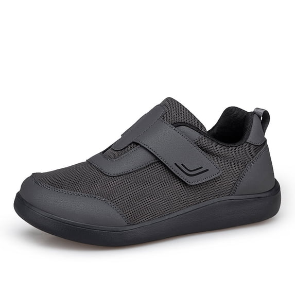 Unisex Wide Width Hook and Loop Walking Shoes for Men Women, Breathable Mesh Comfort Sneakers, Anti-slip Casual Everyday Footwear, 4 Colors