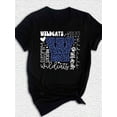 thumbnail image 1 of Unisex Wildcats Shirt, Oversized Short Sleeve, Women's Casual Short-Sleeved Top, 1 of 6