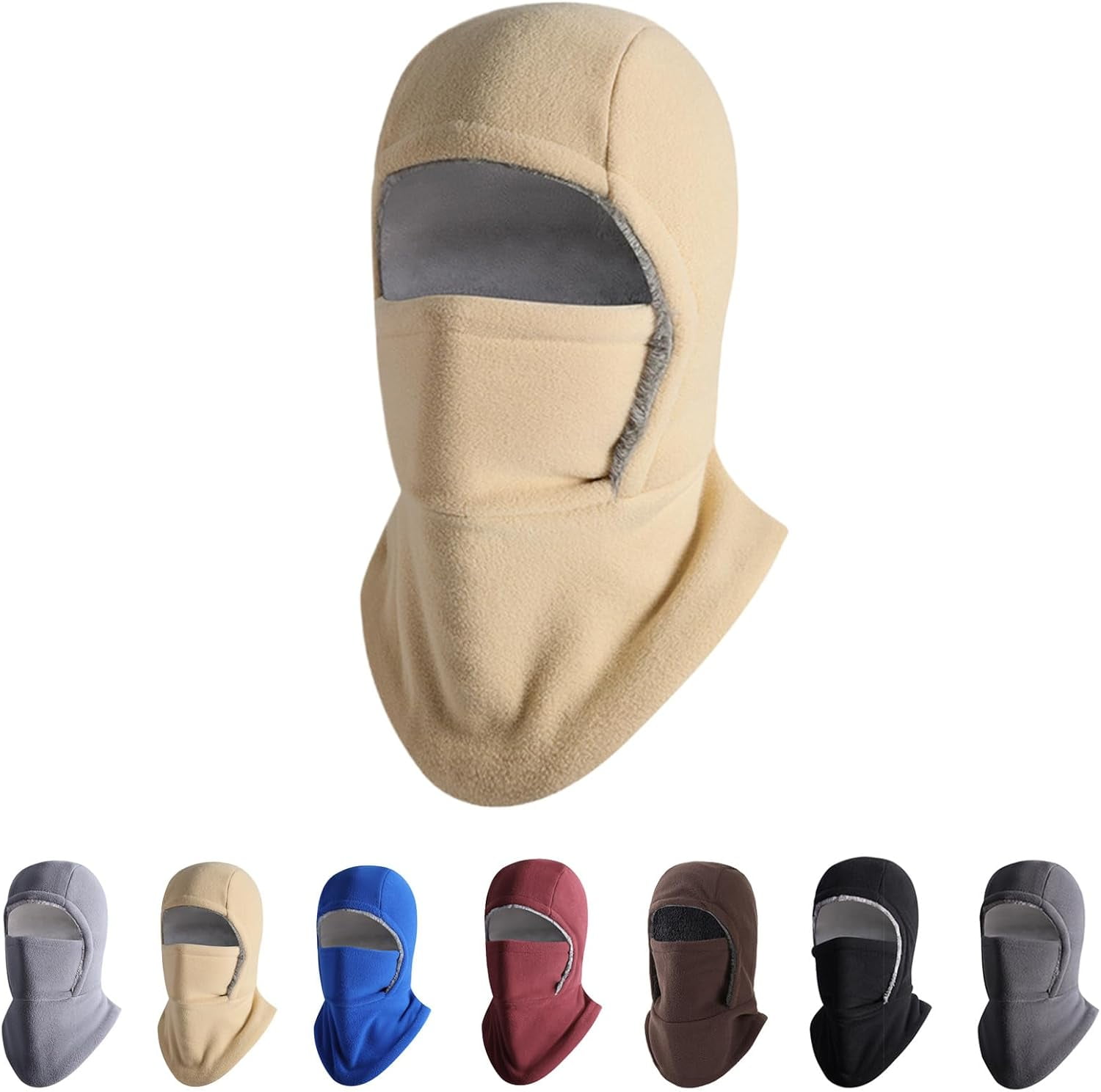 Unisex Windproof & Warm Balaclava, 3 in 1 Multi-Functional Winter Hat & Thermal Face Mask, for Cold Weather