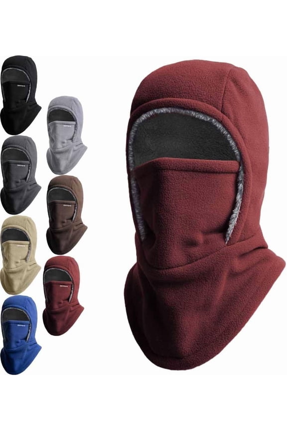 Unisex Windproof & Warm Balaclava Ski Mask for Men Women Fleece Face Covers Outdoor Neck Warmer Ear Protection