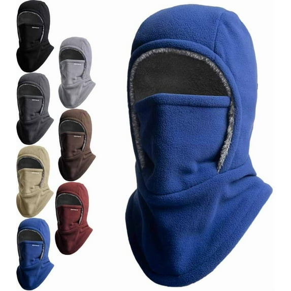 Unisex Windproof & Warm Balaclava Ski Mask for Men Women Fleece Face Covers Outdoor Neck Warmer Ear Protection