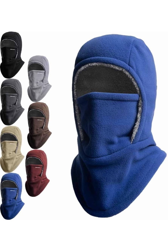 Unisex Windproof & Warm Balaclava Ski Mask for Men Women Fleece Face Covers Outdoor Neck Warmer Ear Protection