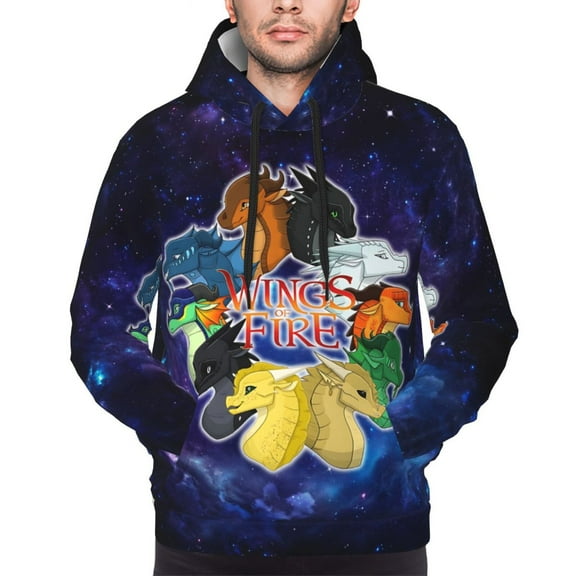 Unisex Wings Dragon Fire Pullover Hoodies 3D Print Novelty Sweatshirts Hoodie With Pocket For Men Women