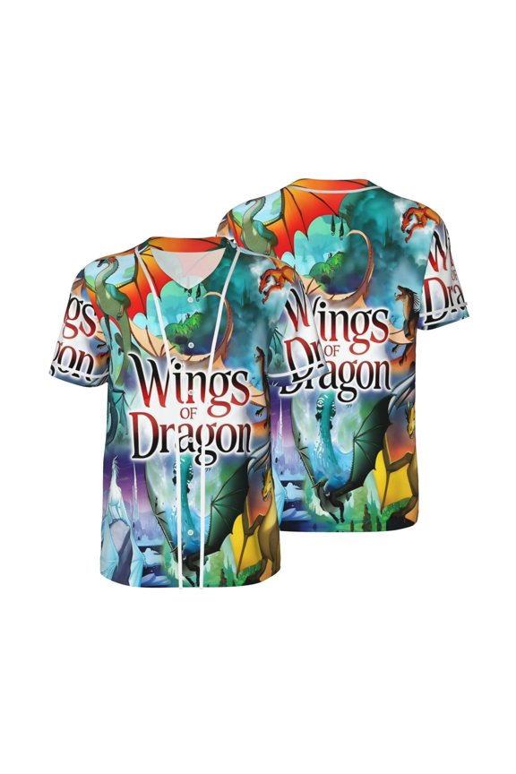 Unisex Wings Of Dragon Fire Baseball Jerseys Funny Shirts for Men Women Baseball Shirts Christmas Party