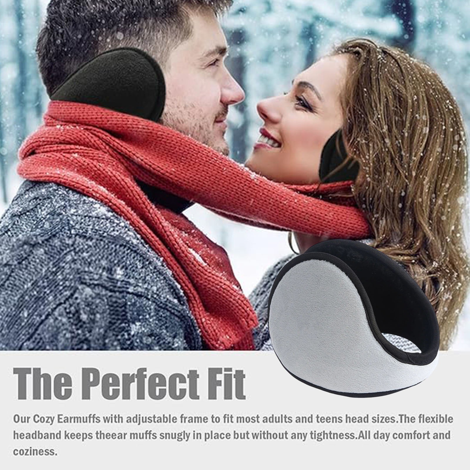 Unisex Winter Acoustic Ear Muffs, Thermal Ear Protection for Back of ...