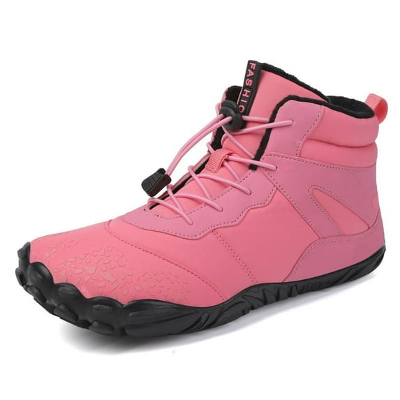 Unisex Winter Barefoot Boots Non-slip Warm Waterproof Slip-On Wide Footwear Minimalist Zero Drop Provide Support For Women Men Walking Hiking