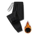 thumbnail image 1 of Unisex Winter Fleece Sweatpants Open Bottom Sherpa Lined, Insulated Thermal Athletic Active Joggers, 1 of 6