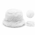 thumbnail image 1 of Unisex Winter Fluffy Faux Fur Bucket Hat Thick Warm Plush Fisherman Cap Outdoor Ear Protection Hat, 1 of 4