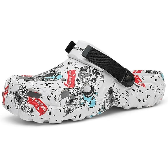 Unisex Winter Fur Lined Clogs Faux Fur Garden Shoes Fuzzy Houseclogs Indoor Outdoor Slip On Soft Lightweight Sandals with Adjustable Strap