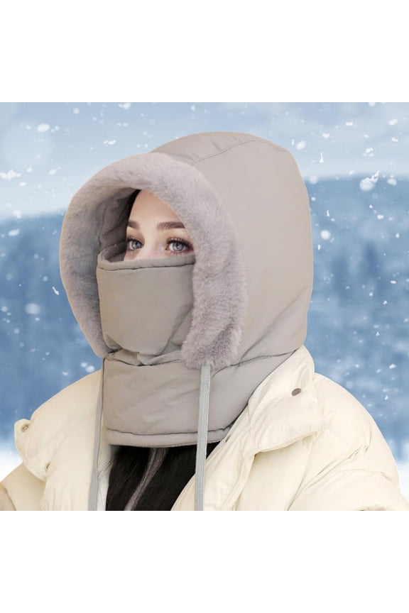 Unisex Winter Hood Hat Thermal Ski Accessory for Cold Weather