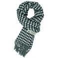 thumbnail image 1 of Unisex Winter Houndstooth Plaid Scarves Wool Feel Super Soft Luxurious Scarf - White, 1 of 3