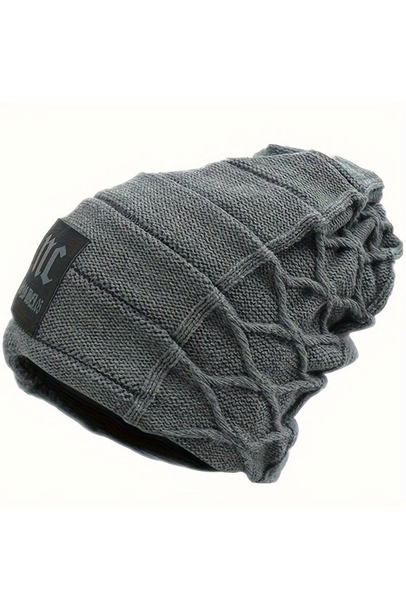Unisex Winter Knitted Hat - Stretchy Lightweight Warm Design, Adjustable Buckle Strap, (Maroon/Navy Blue/Brown/Grey/Black), Sports and casual Dual-use, Outdoor Accessories