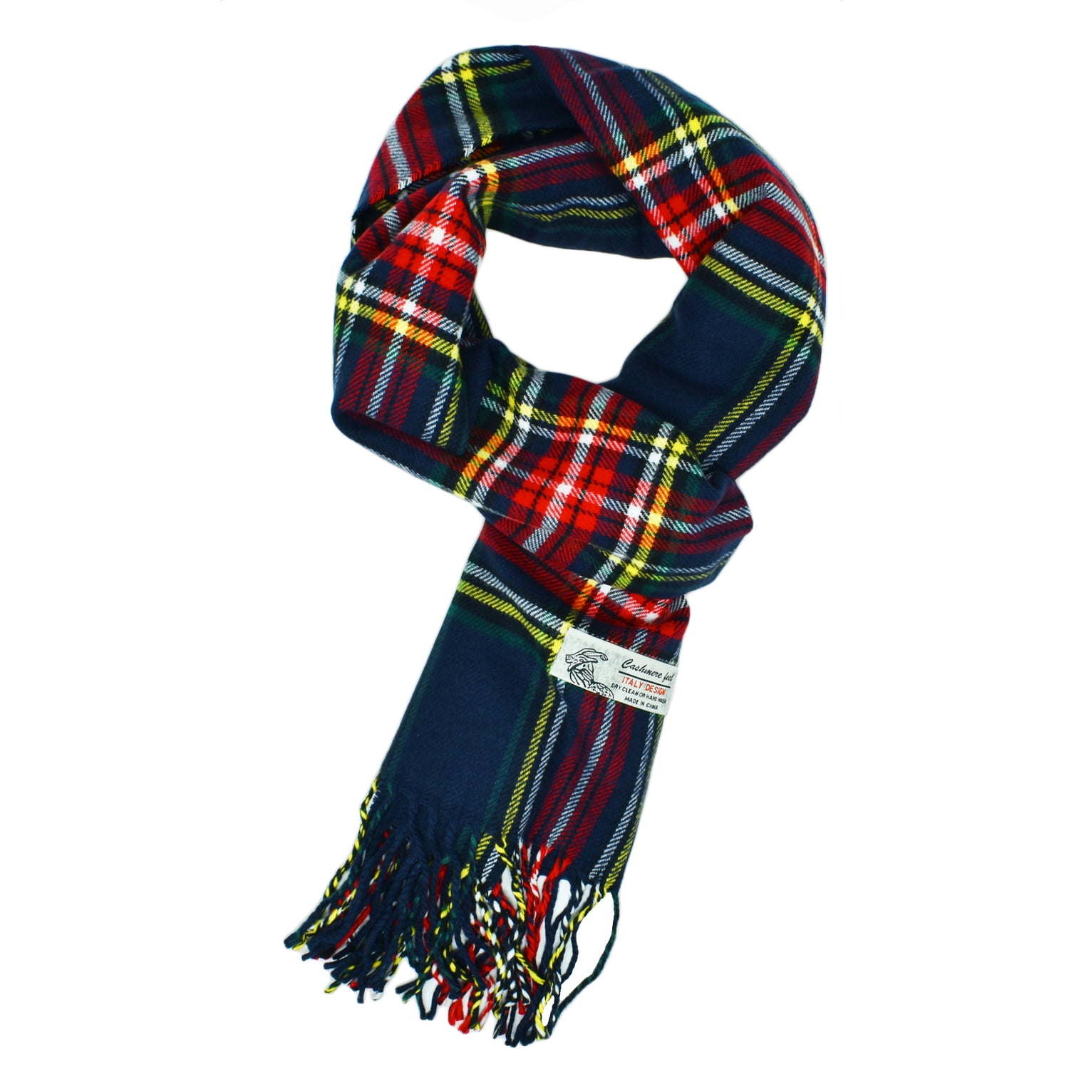 Steward Black Modern Tartan Scarf Lambswool Unisex Lochcarron of selling Scotland