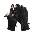thumbnail image 1 of Unisex Winter Ski Gloves Touchscreen Compatible Open Fingerless Design Windproof Lined with Zipper Warm And Insulated for Outdoor Sports Mens Gloves Winter, 1 of 4