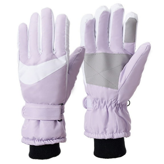 Unisex Winter Ski Gloves with Velvet for Outdoor Riding and Windproof Size:M