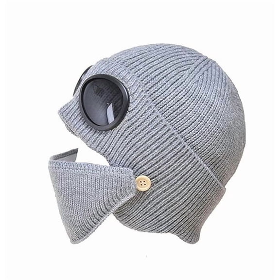 Unisex Winter Ski Hat With Integrated Goggles And Detachable Mask For Cold Weather Sports And Outdoor Travel Designed For Versatile Wear And Seasonal Protection Ski Hat With Goggles, Winter Knit Hat