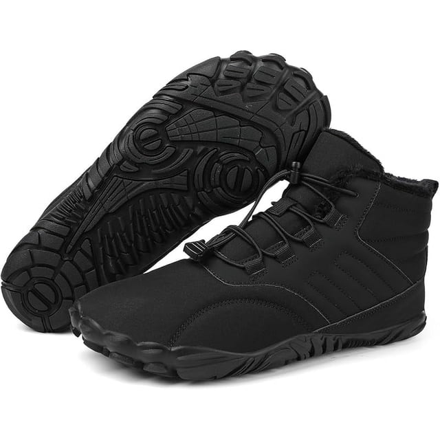 Unisex Winter Snow Boots Slip-On Waterproof & Fur Lined for Men and Women Non-Slip Warm Hiking Boots with Wide Toe Box All-Day Comfort for Hiking, Walking & Outdoor Activities