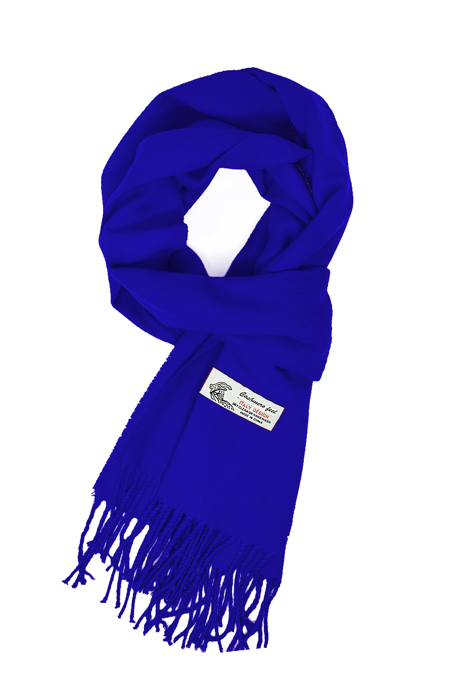 Écharpe Homme 100% Coton Bio – Écharpe Tissée Bleue – 180x60 Cm – Chaud & Respirant