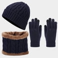 thumbnail image 1 of Unisex Winter Warm Soft Knit Screen Plush Hat Scarf Gloves Set Winter Set for Photography Outdoors Warm Cap Scarf Gloves Keep Hands for Scarf a Hat Gloves, 1 of 5