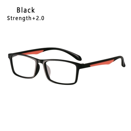Unisex Women&Men Eyeglasses Reading Reading Glasses Magnifying Eyewear Presbyopia Eyeglasses Clear HD Lens BLACK STRENGTH 2.00