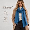 thumbnail image 1 of Unisex Women Men's Scarves Classic Wool Blend Scarf Solid Long Winter Scarf, 1 of 5