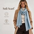 thumbnail image 1 of Unisex Women Men's Scarves Classic Wool Blend Scarf Solid Long Winter Scarf, 1 of 6