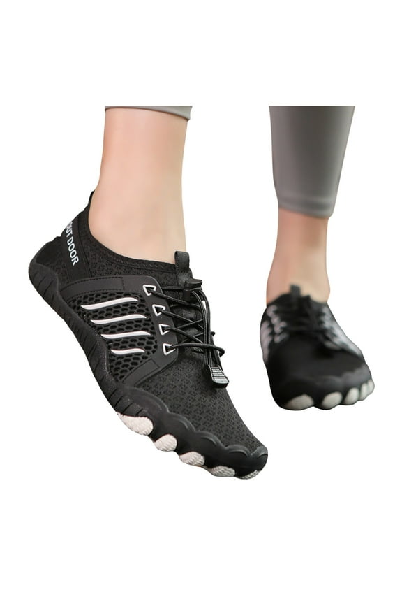 Unisex Womens Mens Athletic Hiking Water Shoes Quick-Dry Barefoot Wide Toe Aqua Shoes Beach Swim Footwear