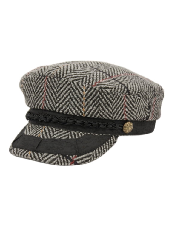 Unisex Wool Blend Fisherman Sailor Fiddler Hat Flat Cap