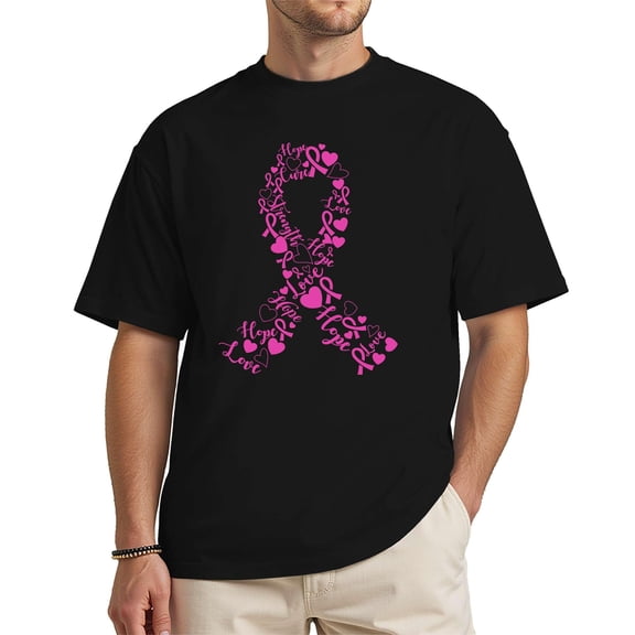 Unisex Word Art Ribbon T-Shirt – Black Medium