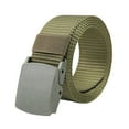 thumbnail image 1 of Unisex Work Belts - Breathable Webbing Canvas Outdoor Training Belt with Quick Release Plastic Buckle, Adjustable Trim to Fit by Awwp Army Green One Size, 1 of 3