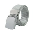 thumbnail image 1 of Unisex Work Belts - Breathable Webbing Canvas Outdoor Training Belt with Quick Release Plastic Buckle, Adjustable Trim to Fit by Awwp Grey One Size, 1 of 3