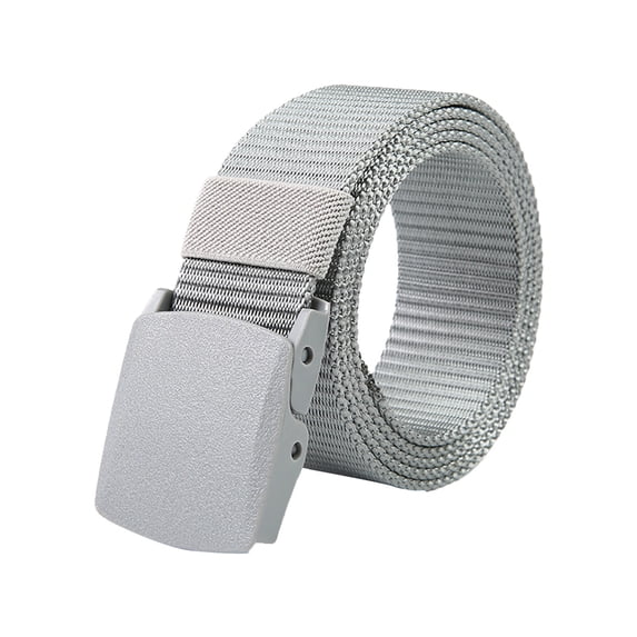 Unisex Work Belts - Breathable Webbing Canvas Outdoor Training Belt with Quick Release Plastic Buckle, Adjustable Trim to Fit by Awwp Grey One Size