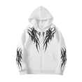 thumbnail image 1 of Unisex Y2K Zip Up Hoodie Gothic Aesthetic Print Hooded Sweatshirt Oversized Casual Streetwear Hooded Jacket Emo Alternative Clothes, 1 of 4