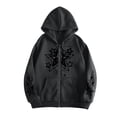 thumbnail image 1 of Unisex Y2K Zip Up Hoodie Oversized Gothic Punk Hooded Sweatshirt Casual Baggy Hooded Jacket Emo Alternative Clothes, 1 of 4