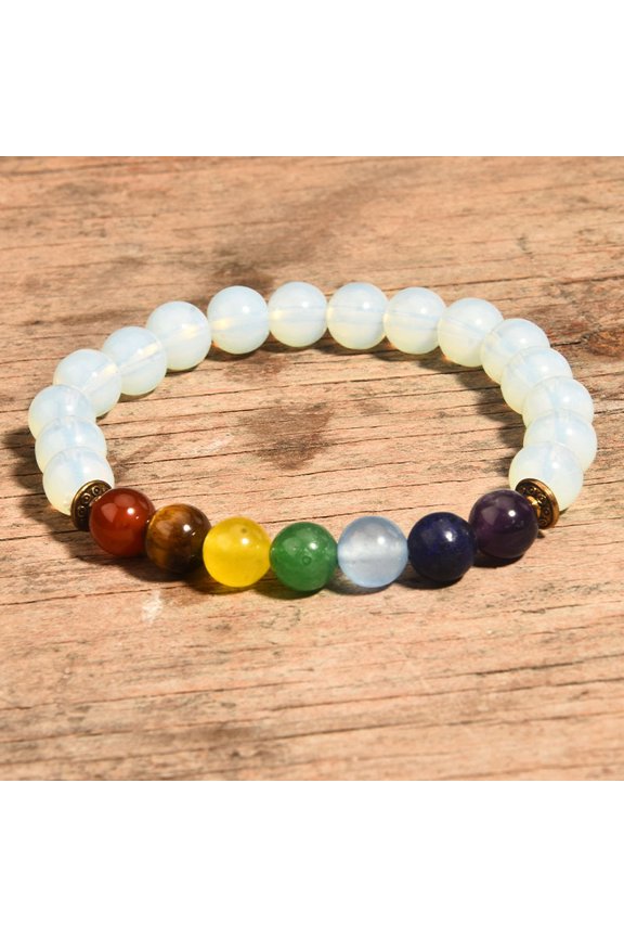 Unisex Yoga Chakra Bracelet - 7 Color Natural Stone Beaded Bracelet