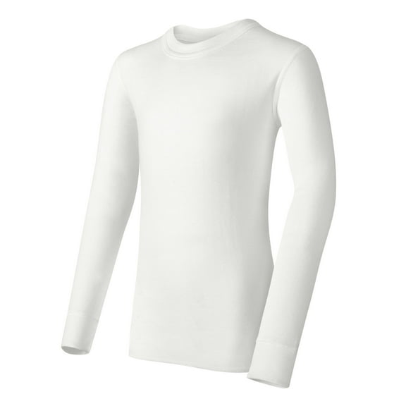 Unisex? Youth Mid Weight Long Sleeve Thermal Crew, Winter White - XL