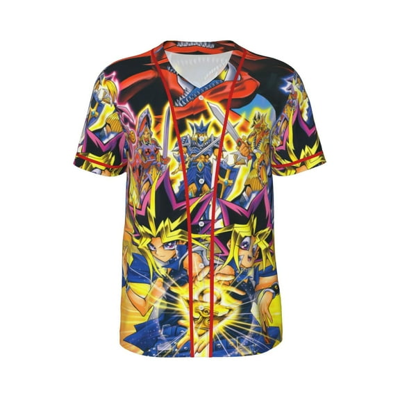 Unisex Yu Gi Oh Baseball Jersey Cool Adult Hipster Hip Hop T Shirts Sports Uniform