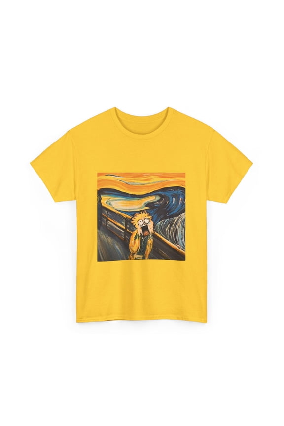 Unisex Zenitsu Scream Parody T-Shirt - Funny Demon Slayer Anime Mashup Graphic Tee - The Scream Artwork - Unique Japanese Anime Style Tee