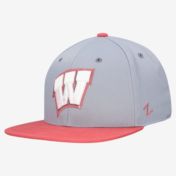 Unisex Zephyr Gray Wisconsin Badgers Pastel Fitted Hat