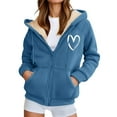 thumbnail image 1 of Unisex Zip Up Hoodie With Print Casual Athletic Pullover Winter Warm Jacket For Outdoor Sports And, 1 of 2