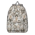 thumbnail image 1 of Unisex Zipper Boho Backpack, Bohemian Chic Print Bag with Front Pocket, Lightweight Rucksack for School University Work Commute, Great Gift, 1 of 5