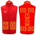 thumbnail image 1 of Unisex Zipper Double Control Of 9 Areas Heating Vest Heated USB Charging Version Lightweight Warming, 1 of 3