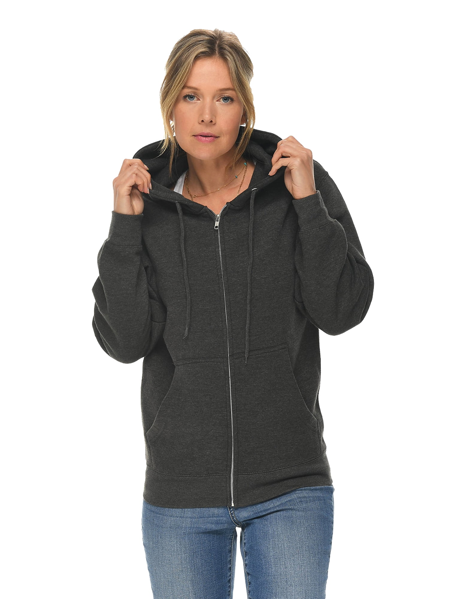 Unisex Zipper Hoodie for Men Women Sweatshirts Casual Full Zip