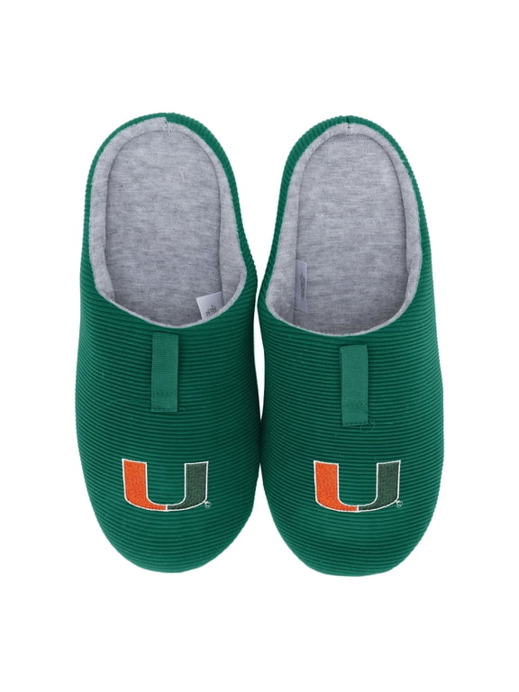 Unisex ZooZatz Miami Hurricanes Ribbed Slide Slippers