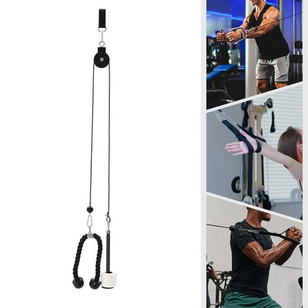 Unisex-adult Cable Pulley System, Black Weight Pulley System for Home Gym Equipment, Weight Pulley System