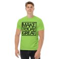 thumbnail image 1 of Unisex classic graphic tee message positivity make today great generated (Lime, L), 1 of 6