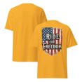 thumbnail image 1 of Unisex classic tee graphic design with American flag a New York typography USA  (Gold, S), 1 of 1