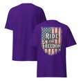 thumbnail image 1 of Unisex classic tee graphic design with American flag a New York typography USA  (Purple, S), 1 of 1